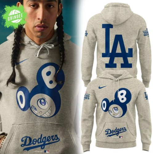 Los Angeles Dodgers Tokyo Series Gray Hoodie 2025 Limited Edition