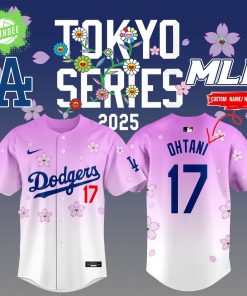 Los Angeles Dodgers X MLB Tokyo Series Baseball Jersey 2025 (Pink Edition)