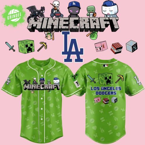 Los Angeles Dodgers X Minecraft Movie Baseball Jersey 2025 Limited Edition