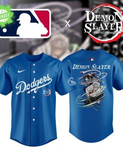 Los Angeles Dodgers x Demon Slayer Blue Baseball Jersey Nike 2025 Limited Edition