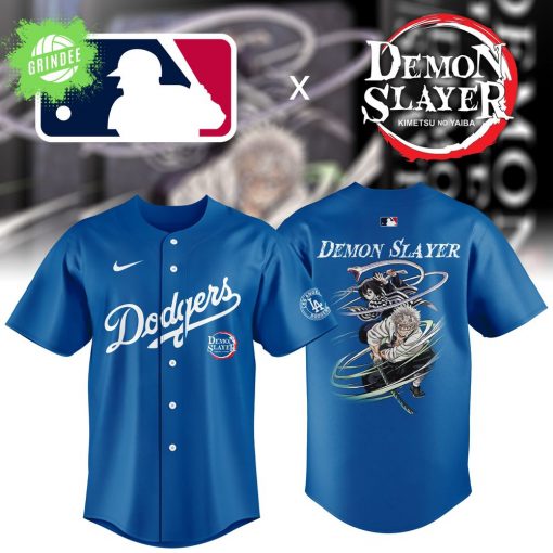 Los Angeles Dodgers x Demon Slayer Blue Baseball Jersey Nike 2025 Limited Edition