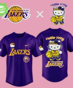 Los Angeles Lakers x Hello Kitty 2024-2025 Season Baseball Jersey