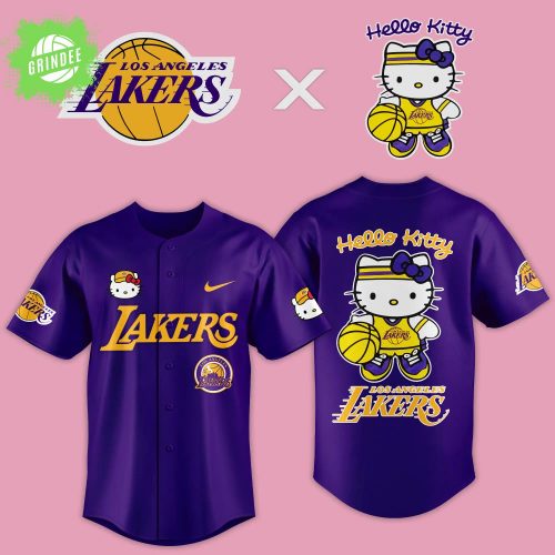 Los Angeles Lakers x Hello Kitty 2024-2025 Season Baseball Jersey