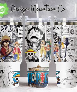 Luffy One Piece Anime Custom Stanley Quencher 40oz Tumbler With Handle