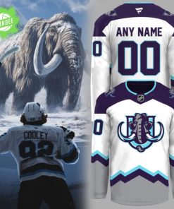 Mammoths New Logo Limited Edition Custom Name And Number hockey Jersey