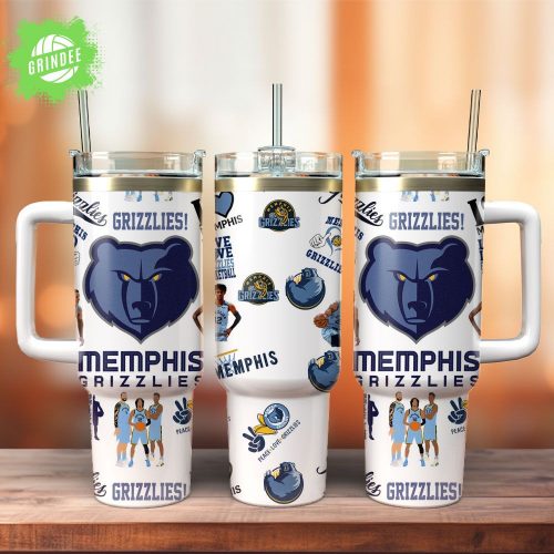 Memphis Grizzlies NBA Stanley Quencher 40oz Tumbler Custom Sports Edition