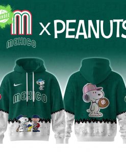 Mexico Baseball Team X Peanuts 2025 WBC Nike Green Hoodie Limited Edition