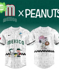 Mexico Baseball Team X Peanuts 2025 WBC White Baseball Jersey Limited Edition