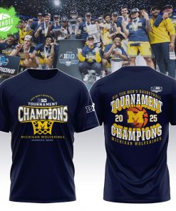 Michigan Wolverines 2025 Big Ten Men’s Basketball Conference Tournament Champions Tshirt