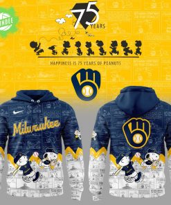 Milwaukee Brewers 75th Anniversary of Peanuts Hoodie
