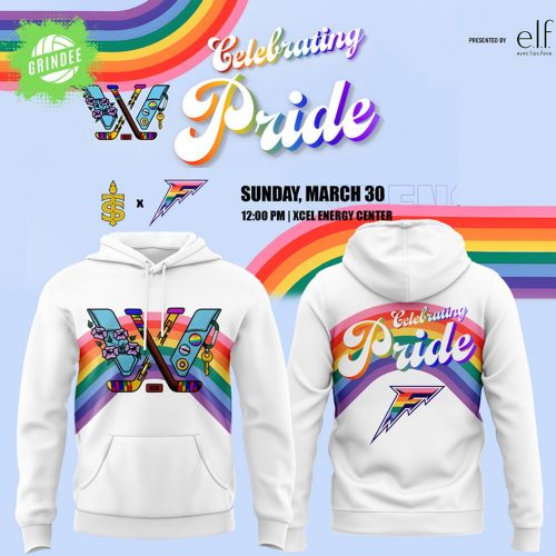 Minnesota Frost PWHL x ELI Adult Pride White Hoodie NHL Special Edition