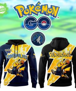 Minnesota Timberwolves x Pokémon Pikachu GO Hoodie NBA Limited Edition
