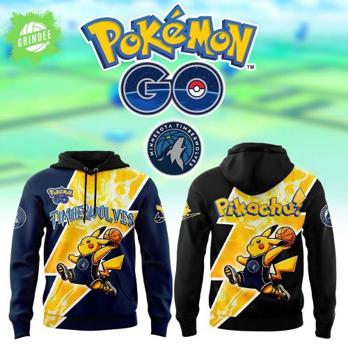 Minnesota Timberwolves x Pokémon Pikachu GO Hoodie NBA Limited Edition
