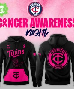 Minnesota Twins x Cancer Awareness Night 2025 Hoodie Black Version