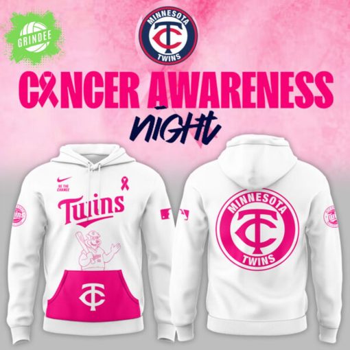 Minnesota Twins x Cancer Awareness Night 2025 Hoodie – MLB Special Edition