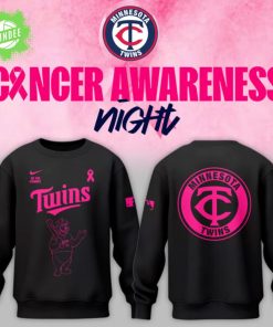 Minnesota Twins x Cancer Awareness Night 2025 Sweatshirt – Special MLB Edition
