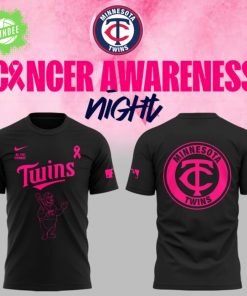 Minnesota Twins x Cancer Awareness Night 2025 T-Shirt Black Version