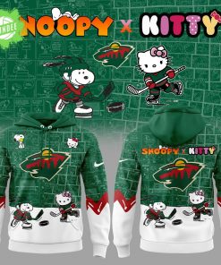 Minnesota Wild Snoopy x Hello Kitty Hoodie 2025 Limited Edition