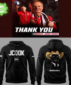 Nebraska Volleyball 2025 Coach John Cook Black Hoodie – Limited Edition