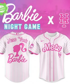 New York Mets x Barbie Night Game Baseball Jersey 2025 Special Edition