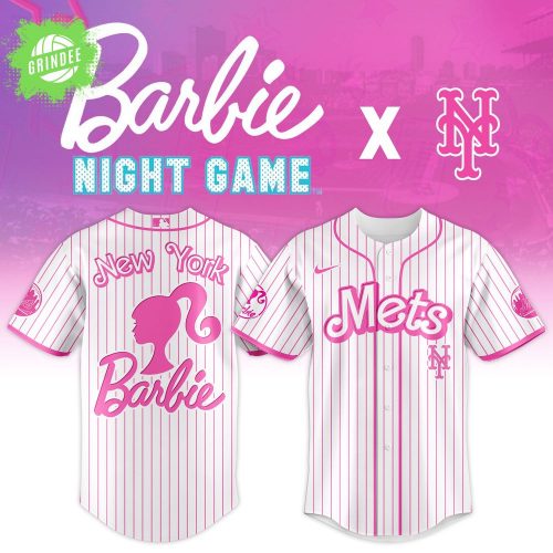 New York Mets x Barbie Night Game Baseball Jersey 2025 Special Edition