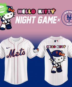 New York Mets x Hello Kitty Night Game Baseball Jersey 2025