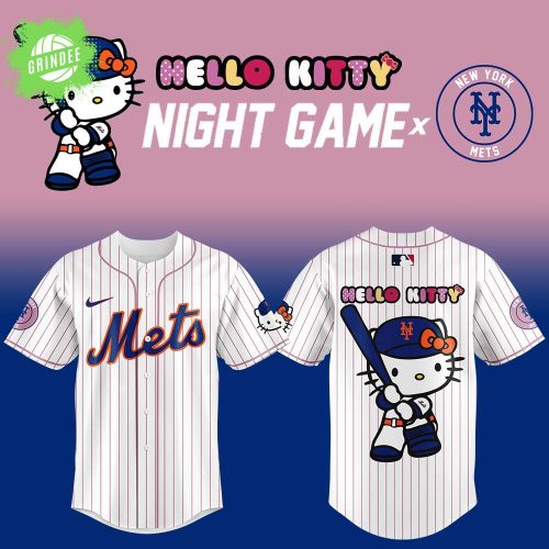 New York Mets x Hello Kitty Night Game Baseball Jersey 2025