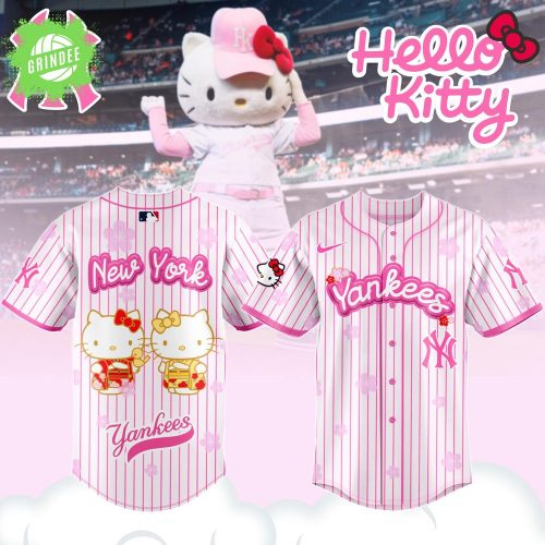 New York Yankees X Hello Kitty Night Girls’ Day Baseball Jersey 2025