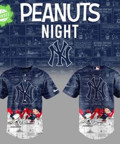 New York Yankees x Peanuts 75th Anniversary Jersey 2025 MLB Special Edition
