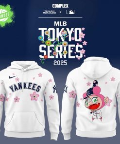 New York Yankees x Takashi Murakami MLB World Tour Tokyo Series White Hoodie 2025