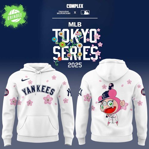 New York Yankees x Takashi Murakami MLB World Tour Tokyo Series White Hoodie 2025