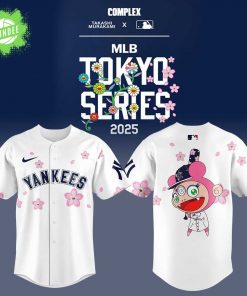 New York Yankees x Takashi Murakami MLB World Tour Tokyo Series White Jersey 2025