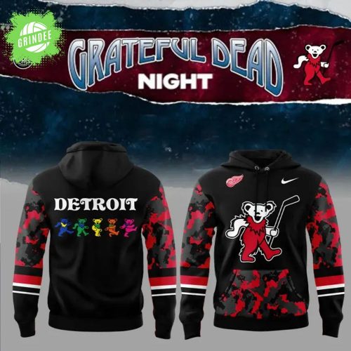 Nike Detroit Red Wings Grateful Dead Night Hoodie Special 2025