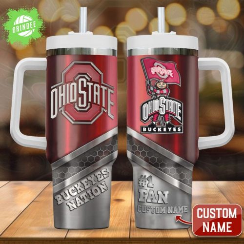 Ohio State Buckeyes Nation Football 40oz Stanley Tumbler Personalized for Fans