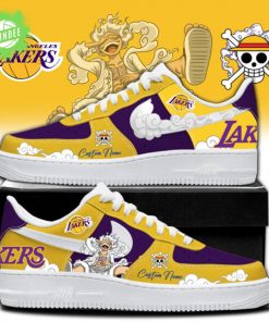 One Piece x Lakers AF1 Shoes Limited Edition Custom Name 2025