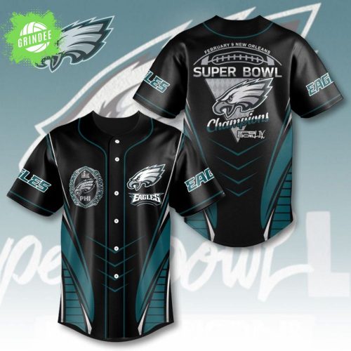 Philadelphia Eagles Super Bowl Baseball Jersey New Orleans Feb 9, 2025