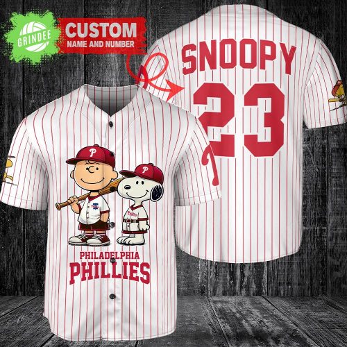 Philadelphia Phillies Peanuts Snoopy Baseball Jersey – MLB x Peanuts Collab