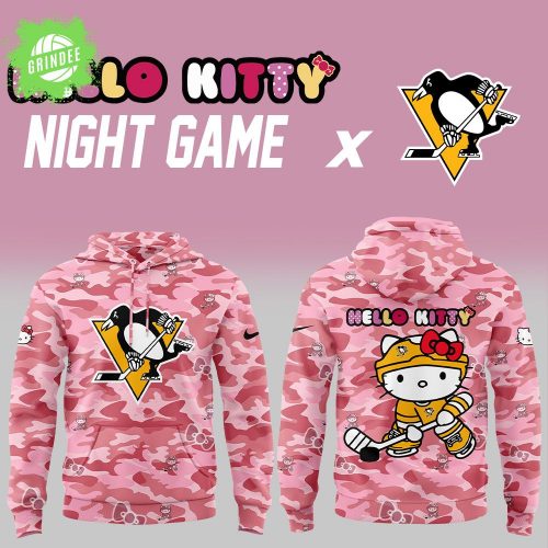 Pittsburgh Penguins x Hello Kitty Camouflage Night Game Hoodie 2025