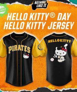 Pittsburgh Pirates X Hello Kitty Black Baseball Jersey 2025