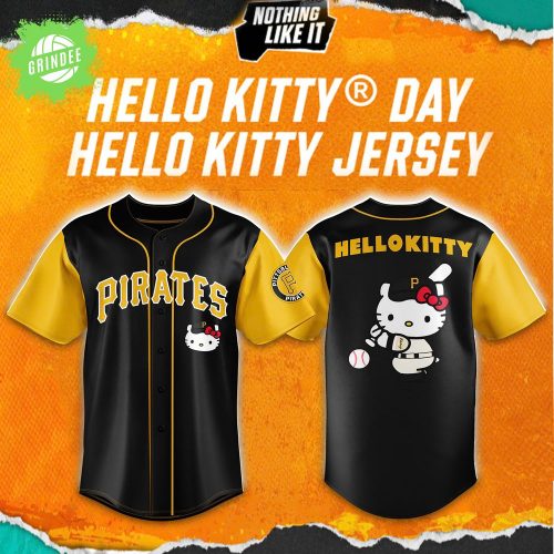 Pittsburgh Pirates X Hello Kitty Black Baseball Jersey 2025