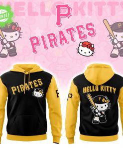 Pittsburgh Pirates X Hello Kitty Black Hoodie 2025 New Release
