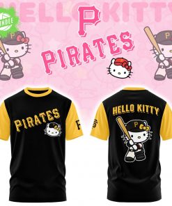 Pittsburgh Pirates X Hello Kitty Black T-shirt 2025