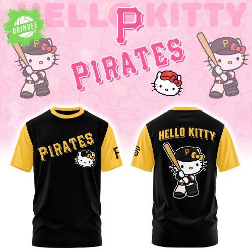 Pittsburgh Pirates X Hello Kitty Black T-shirt 2025