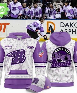 Rapid City Rush Hockey Fights Cancer Hoodie 2025 – NHL Charity Special