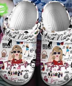 Red Taylor Swift Crocs Clogs Custom Name For Real Fans Special Edition