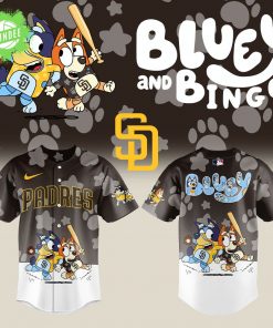 San Diego Padres x Bluey and Bingo Brown Baseball Jersey 2025