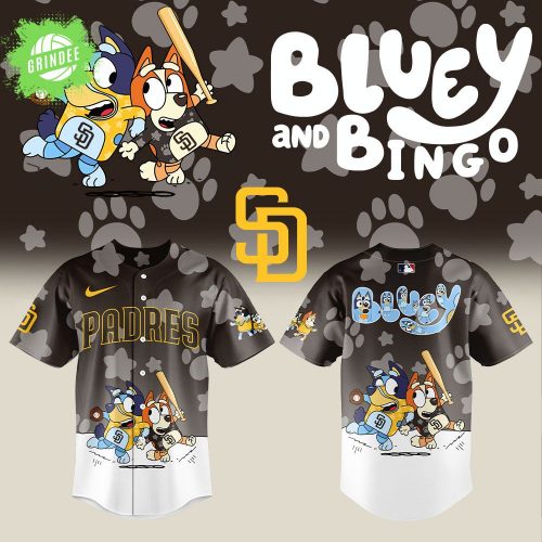 San Diego Padres x Bluey and Bingo Brown Baseball Jersey 2025