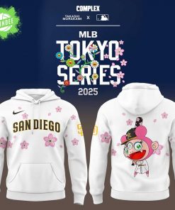 San Diego Padres x Takashi Murakami MLB World Tour Tokyo Series White Hoodie 2025