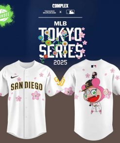 San Diego Padres x Takashi Murakami MLB World Tour Tokyo Series White Jersey 2025
