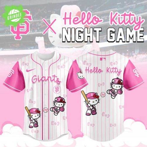 San Francisco Giants x Hello Kitty Pink Logo baseball Jersey